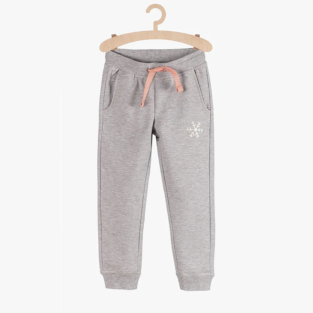 5.10.15 Snow Print Contrast Pink Cord Grey Terry Trouser 11488