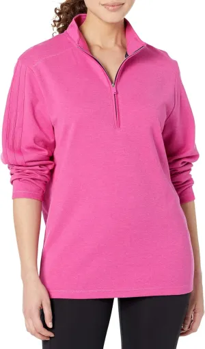 adidas Men's 3-Stripes Quarter Zip Golf Pullover