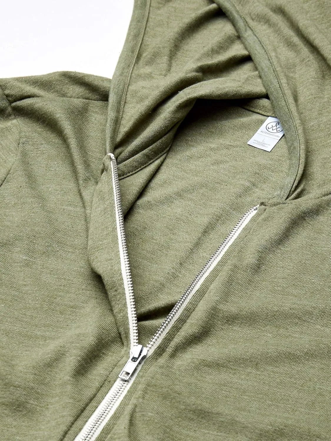 Alternative Men's Hoodie, Eco Zip Up Camo Triblend Jersey Hooded Sweatshirt