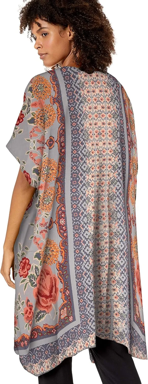 Angie Women's Boho Long Duster Kimono Cardigan