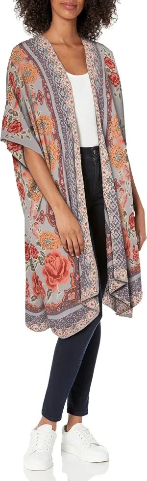Angie Women's Boho Long Duster Kimono Cardigan