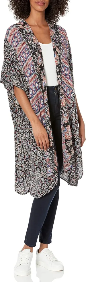 Angie Women's Boho Long Duster Kimono Cardigan