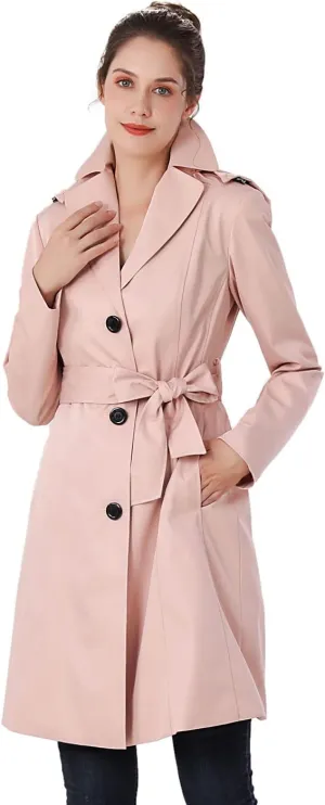 BGSD Women Aleah Waterproof Hooded Trench Coat - Regular & Plus Size
