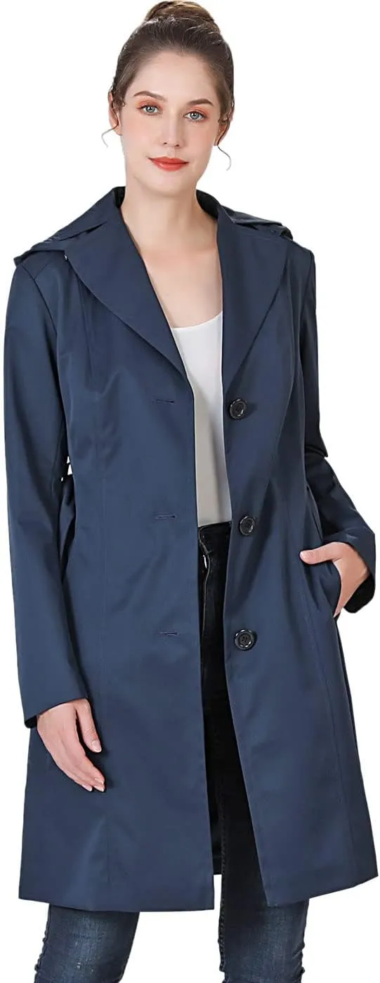 BGSD Women Aleah Waterproof Hooded Trench Coat - Regular & Plus Size