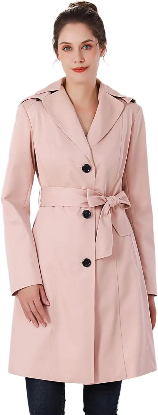 BGSD Women Aleah Waterproof Hooded Trench Coat - Regular & Plus Size