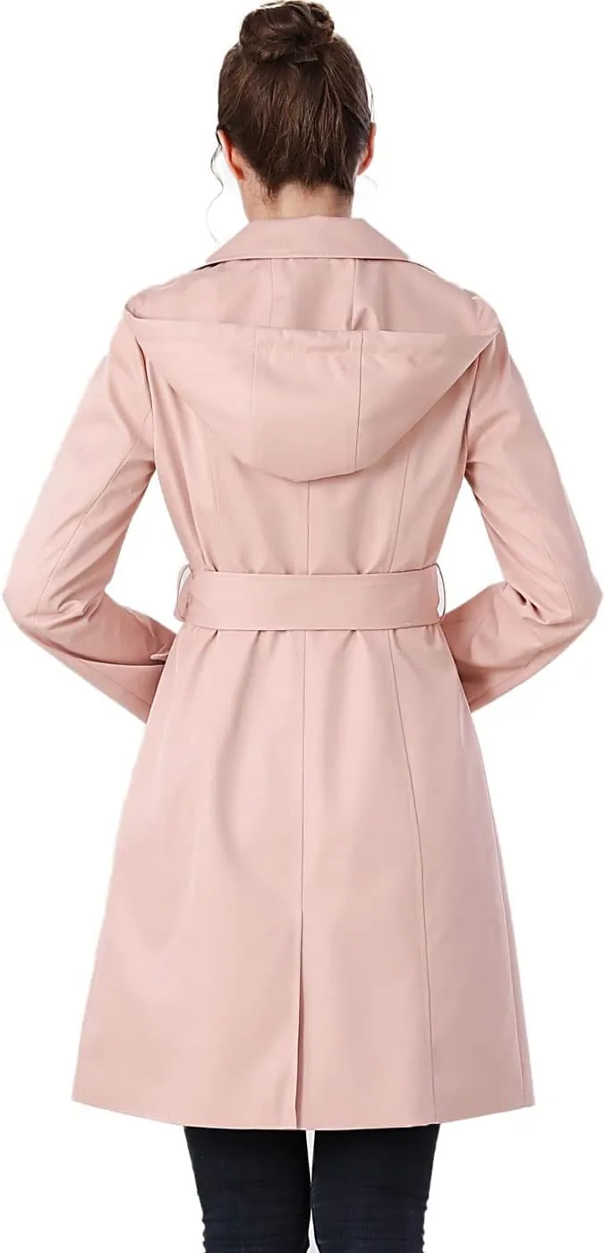 BGSD Women Aleah Waterproof Hooded Trench Coat - Regular & Plus Size