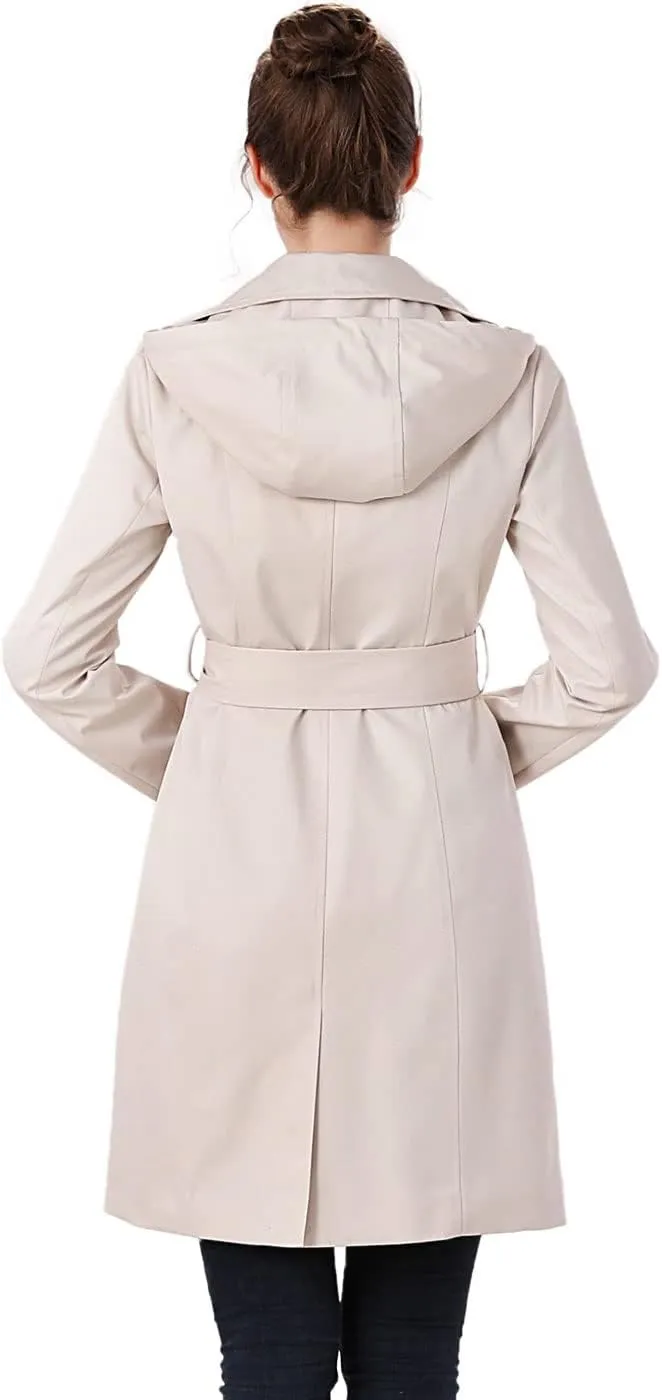 BGSD Women Aleah Waterproof Hooded Trench Coat - Regular & Plus Size