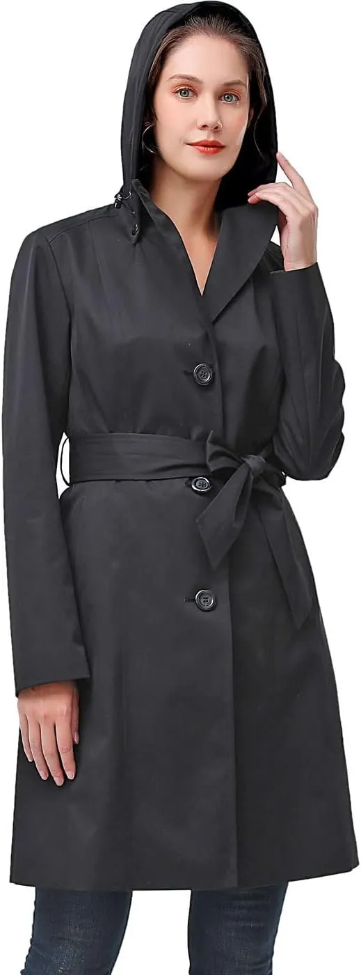 BGSD Women Aleah Waterproof Hooded Trench Coat - Regular & Plus Size