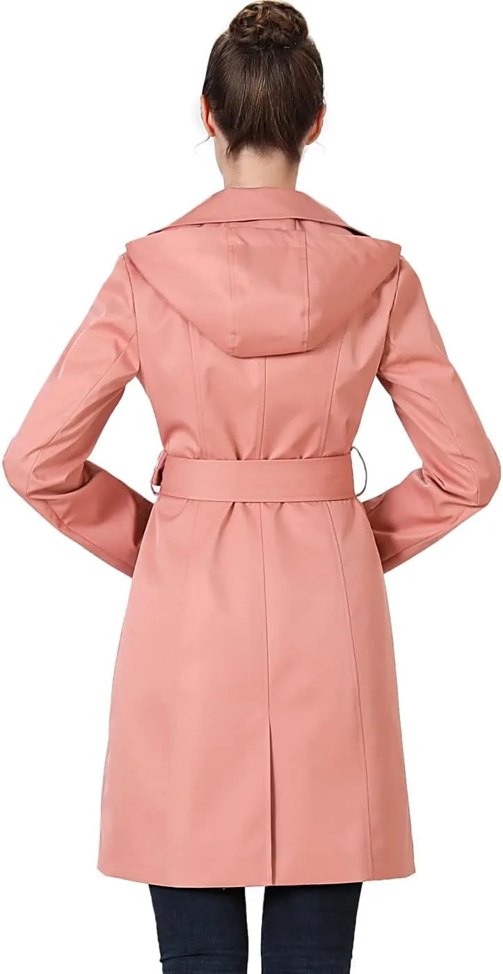 BGSD Women Aleah Waterproof Hooded Trench Coat - Regular & Plus Size