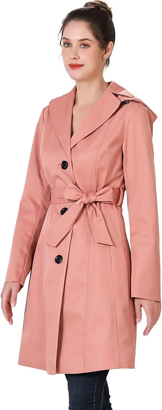 BGSD Women Aleah Waterproof Hooded Trench Coat - Regular & Plus Size
