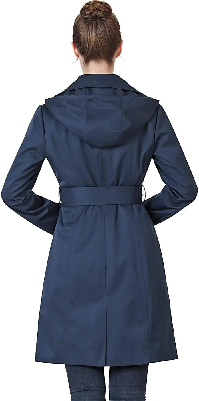 BGSD Women Aleah Waterproof Hooded Trench Coat - Regular & Plus Size