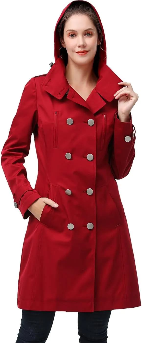 BGSD Women Amari Waterproof Hooded Trench Coat - Regular & Plus Size
