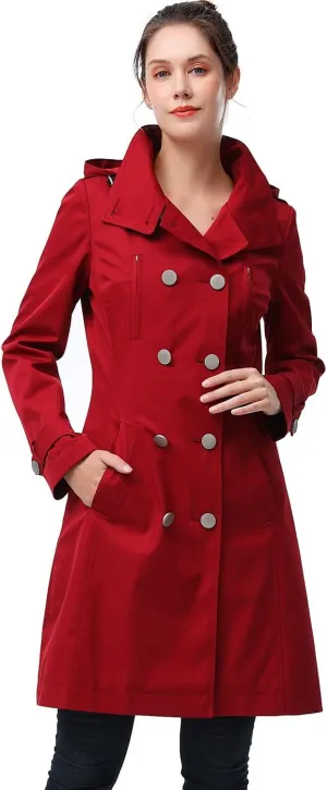 BGSD Women Amari Waterproof Hooded Trench Coat - Regular & Plus Size