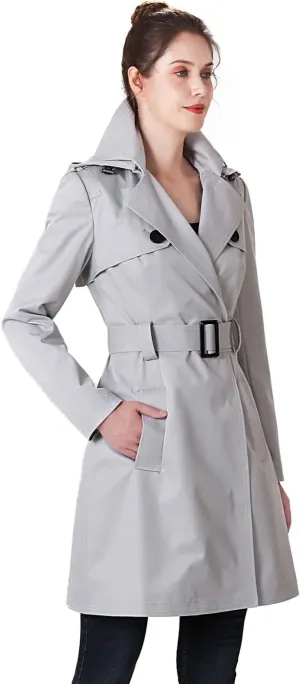 BGSD Women Gabby Waterproof Hooded Trench Coat - Regular & Plus Size