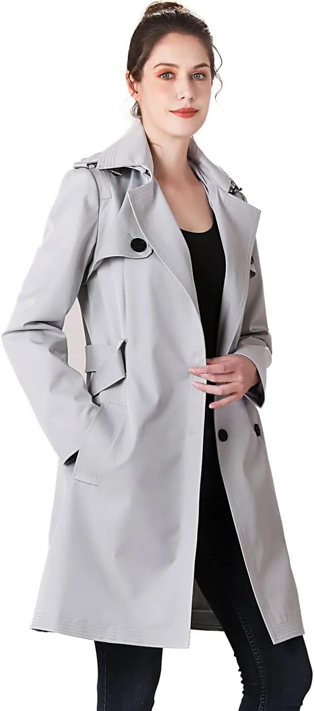BGSD Women Gabby Waterproof Hooded Trench Coat - Regular & Plus Size