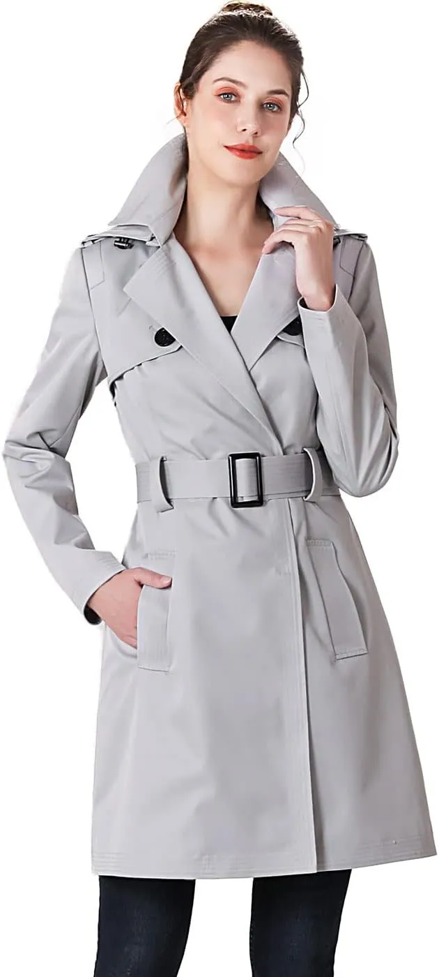 BGSD Women Gabby Waterproof Hooded Trench Coat - Regular & Plus Size