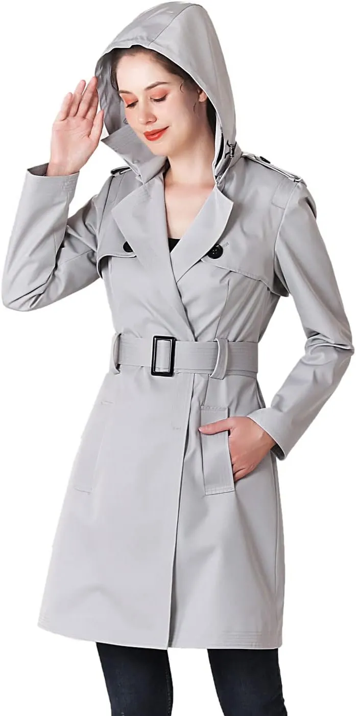 BGSD Women Gabby Waterproof Hooded Trench Coat - Regular & Plus Size
