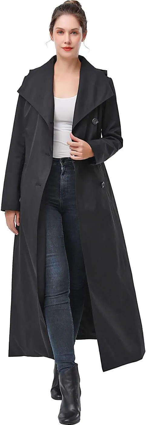 BGSD Women Jessica Waterproof Hooded Long Trench Coat - Regular & Plus Size
