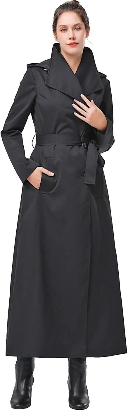 BGSD Women Jessica Waterproof Hooded Long Trench Coat - Regular & Plus Size