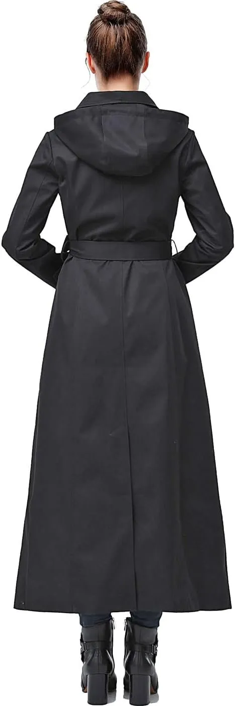 BGSD Women Jessica Waterproof Hooded Long Trench Coat - Regular & Plus Size