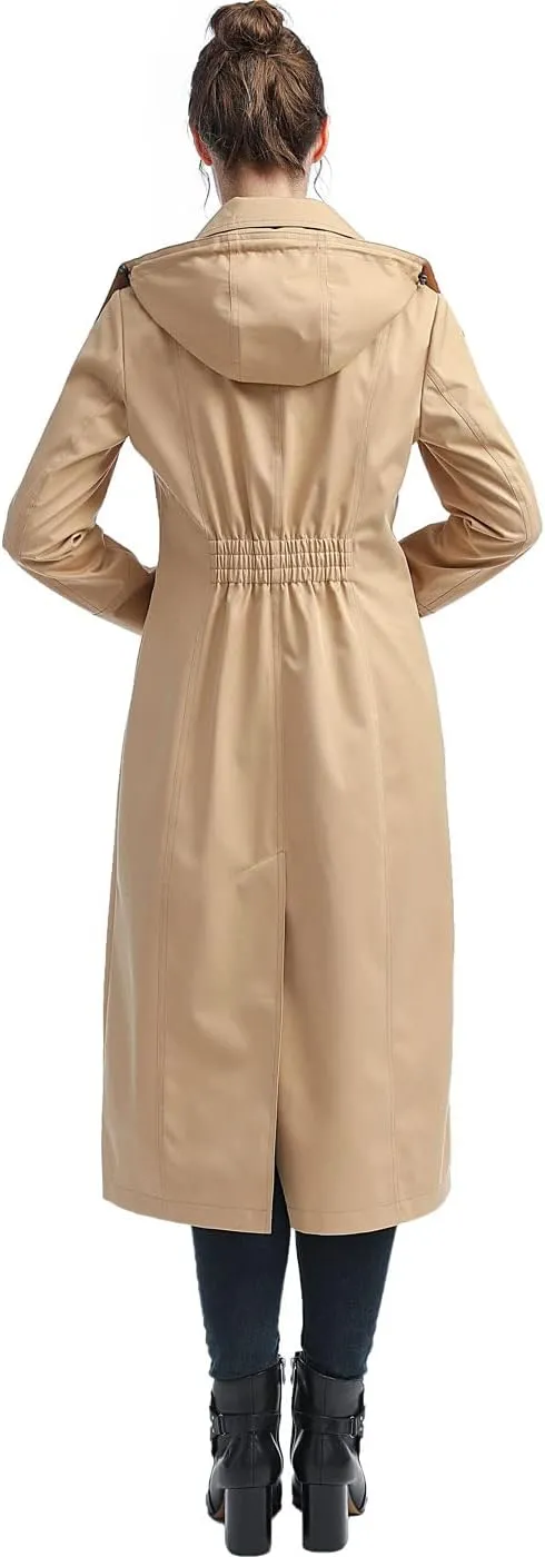 BGSD Women Kathy Waterproof Hooded Long Rain Coat - Regular & Plus Size