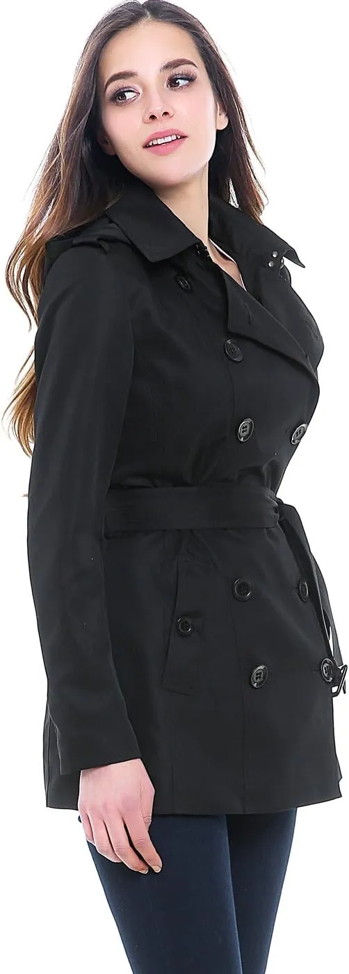 BGSD Women Tori Waterproof Hooded Short Trench Coat