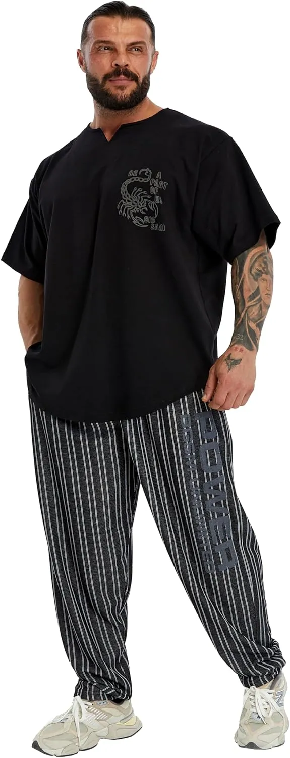 BIG SAM SPORTSWEAR COMPANY Men's Oversize T-Shirt Organic Cotton Breathable Workout, Lifting T-Shirt