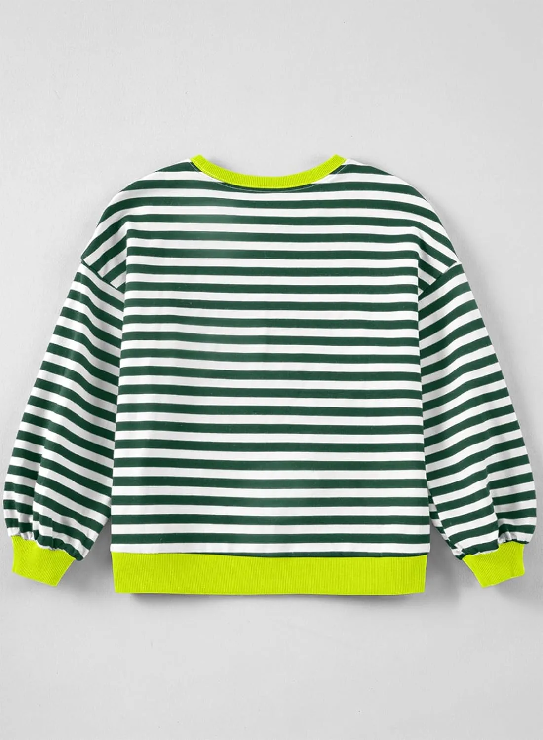 blibean Girls Cotton Long Sleeve Sweathirts Striped Color Block Tops Size 6-15 Years