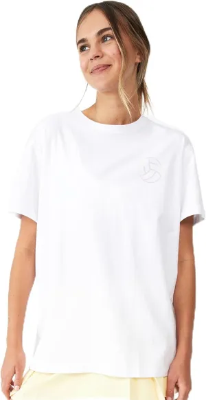 Body Womens Active Organic T-Shirt White and Beach Club S