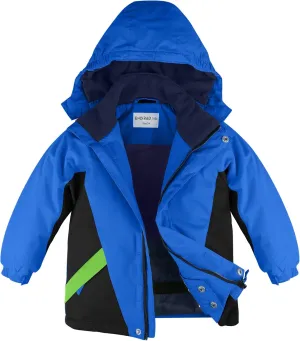 Boy's Waterproof Ski Jacket,Kids Warm Winter Snow Coat,Hooded Fleece Outwear,Windproof RainCoat