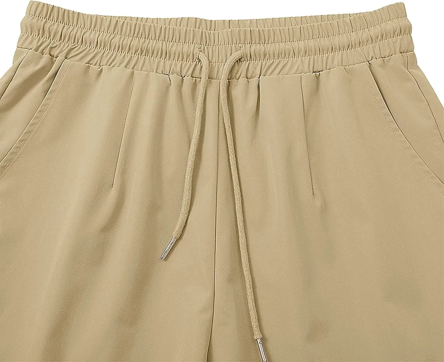 Cargo Capris for Women with Pocket Summer Mid Rise Lightweight Elastic Waist Pants Stretchy Tactical Tavel Hiking Pant