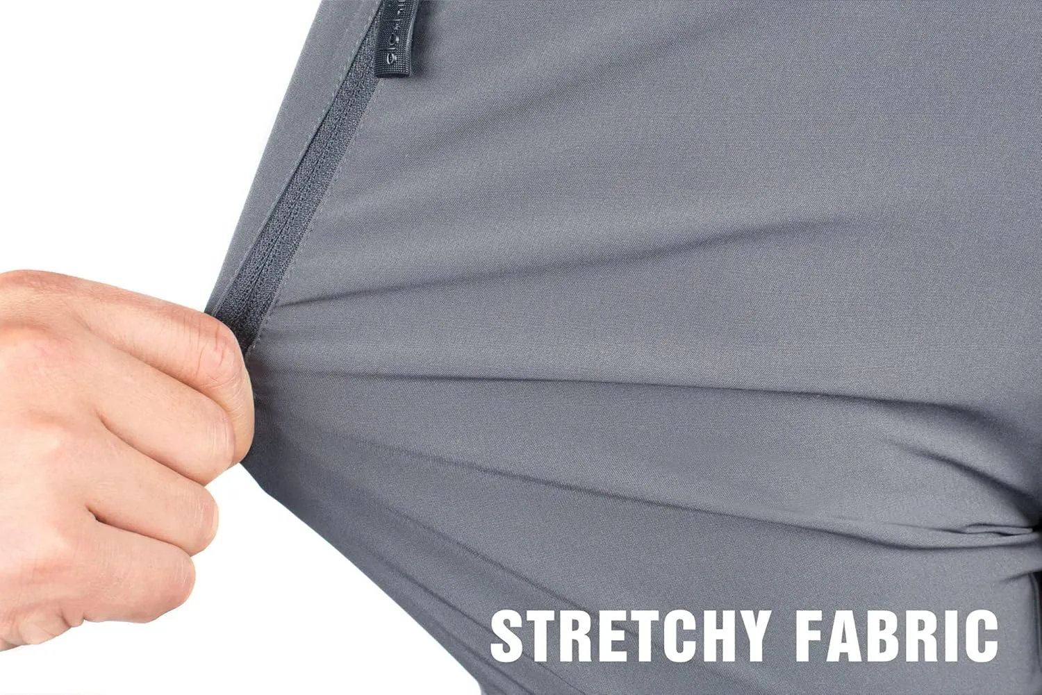 clothin Men's Lightweight Elastic Waist Pants Drawstring Athletic Sweatpants with Zipper Pockets for Hiking Casual Travel