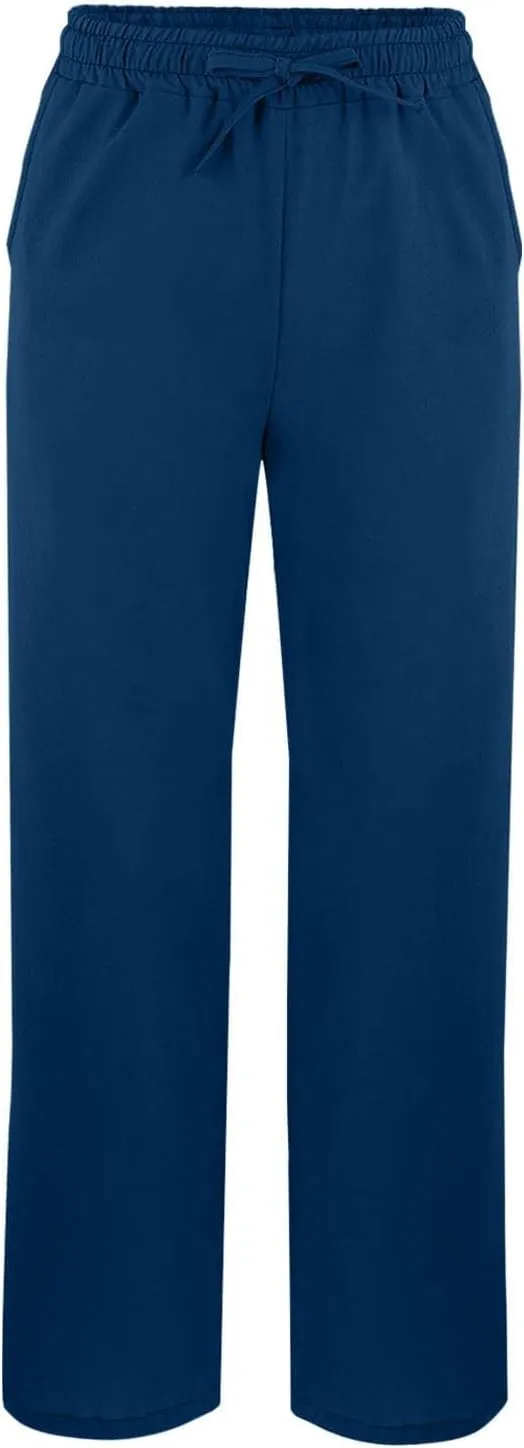 Cotton Linen Pants for Women Summer Beach Lounge with Pockets Loose Fit Casual Elastic Waist Trousers
