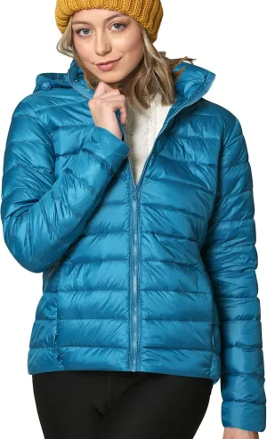 CTC Women's Ultra Light Weight Packable Down Jacket with Removable Hoodie