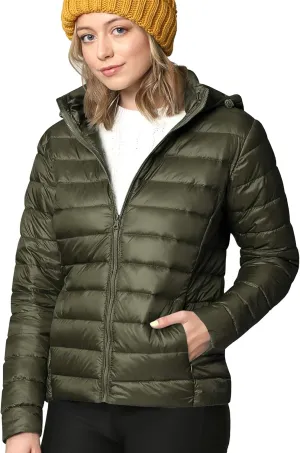 CTC Women's Ultra Light Weight Packable Down Jacket with Removable Hoodie