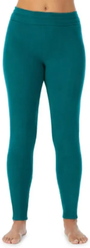 Cuddl Duds Women's Fleecewear with Stretch Legging, Green, Medium