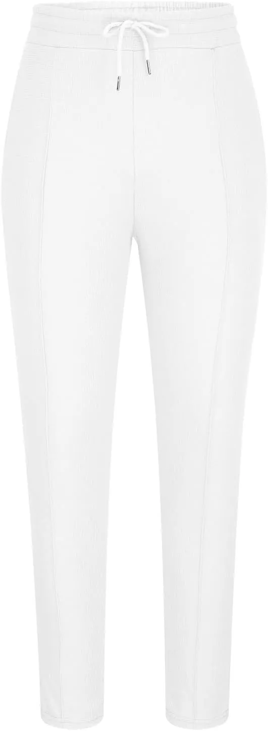 Dademeo Casual Waffle Pants for Men Slim Fit Straight Cut Joggers Pants Elastic Waist Drawstring Workout Lounge Sweatpants
