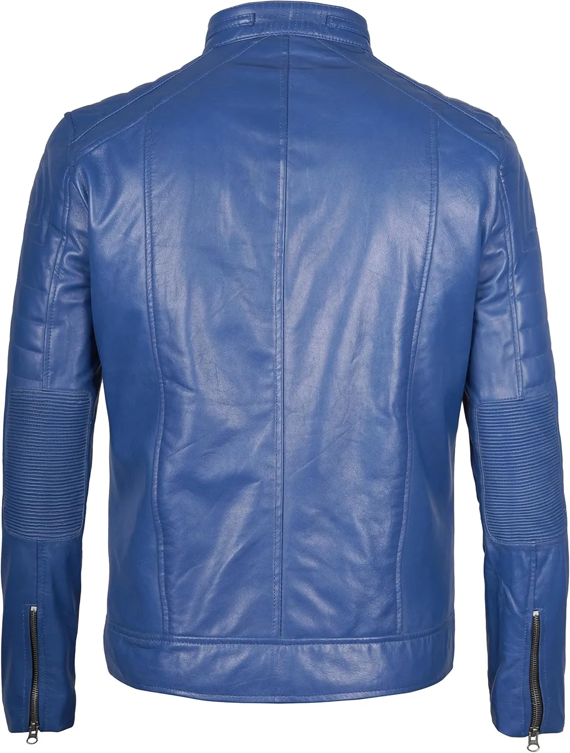 Decrum Leather Jacket Men - Cafe Racer Style Fashion Real Lambskin Leather Jacket For Men