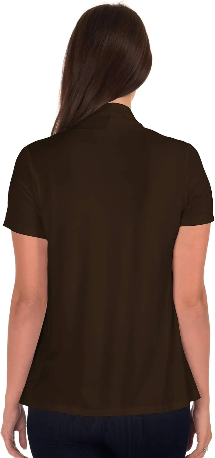 DFF Shop Women's Lightweight Open Drape Short Sleeve Cardigan (Size: S - 5X)