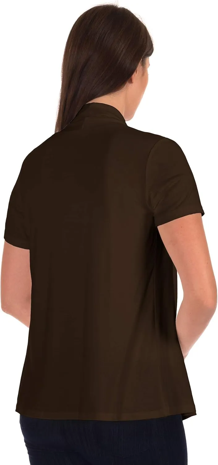 DFF Shop Women's Lightweight Open Drape Short Sleeve Cardigan (Size: S - 5X)