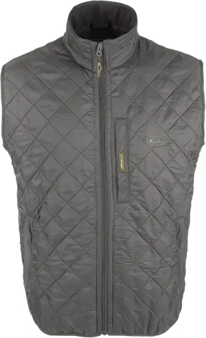 Drake Waterfowl Men's Delta Quilted Fleece-Lined Durable Insulated Lightweight Non-Bulk Outdoor Sports Casual Vest w/Pockets