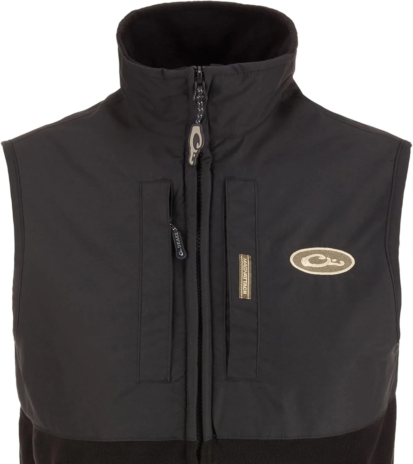 Drake Waterfowl Men's MST Eqwader Insulated Fleece-Lined Waterproof Windproof Breathable Adjustable Outdoor Hunting Zip Vest