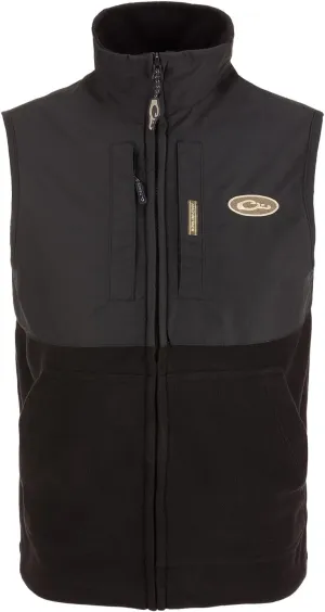 Drake Waterfowl Men's MST Eqwader Insulated Fleece-Lined Waterproof Windproof Breathable Adjustable Outdoor Hunting Zip Vest