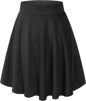 DRESSTELLS Women's Casual Skirt 2025, Stretchy High Waist Aline Mini Skater Skirts