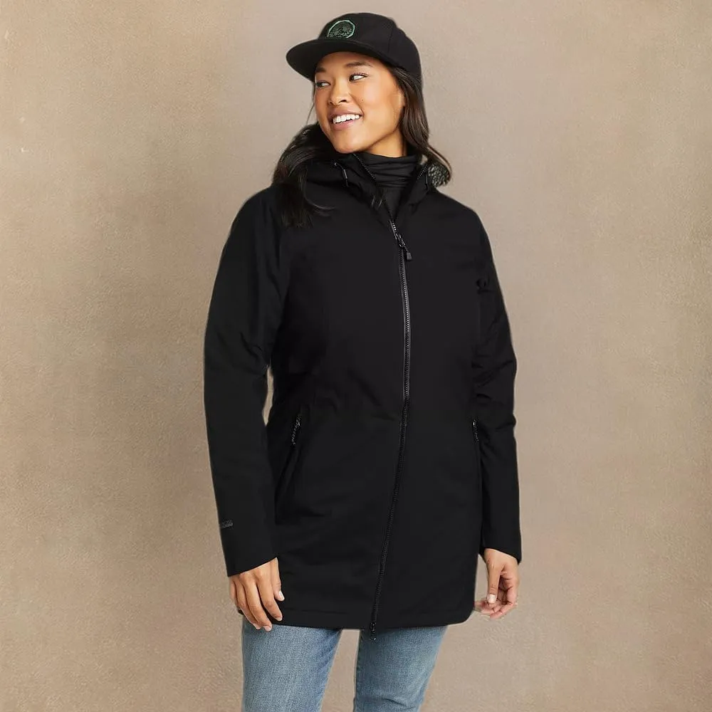 Eddie Bauer Women's Cloud Cap Insulated Waterproof Trench Coat