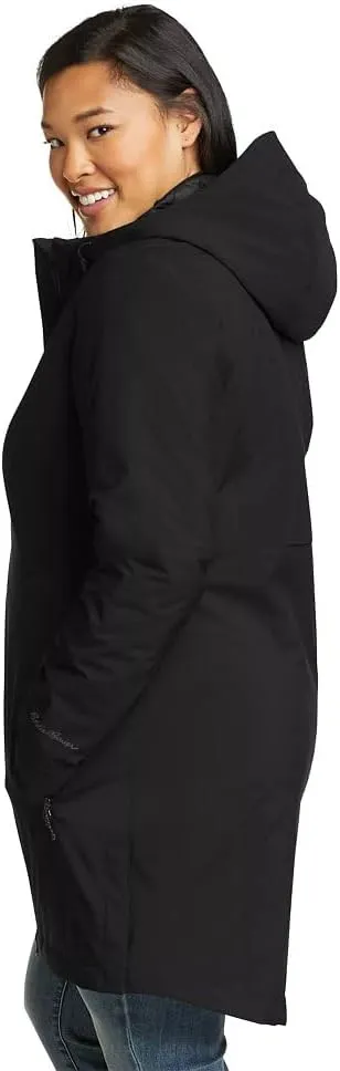 Eddie Bauer Women's Cloud Cap Insulated Waterproof Trench Coat