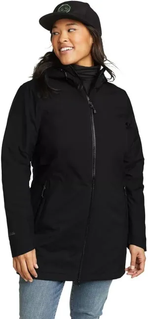 Eddie Bauer Women's Cloud Cap Insulated Waterproof Trench Coat