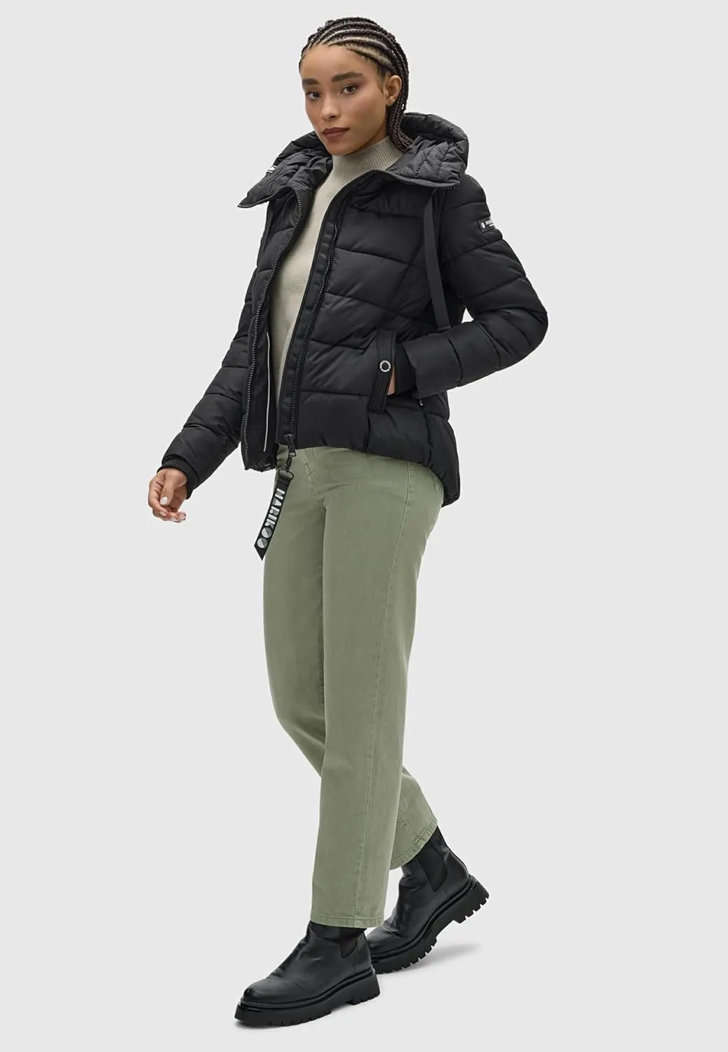 Fall & Winter Jacket for Women | Windproof & Weather-Resistant Jacket | Hooded Medium-Weight Coat | Amayaa XS-XXL