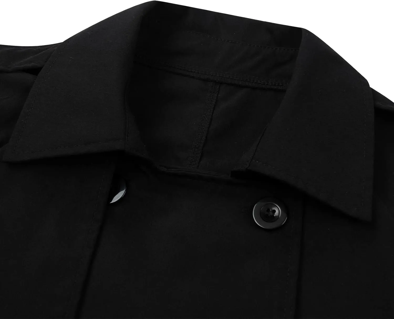 FEORJGP Women Casual Long Trench Coat Jacket Lapel Double Breasted Slim Coat Long Sleeve Overcoat with Belt Windproof Outwear