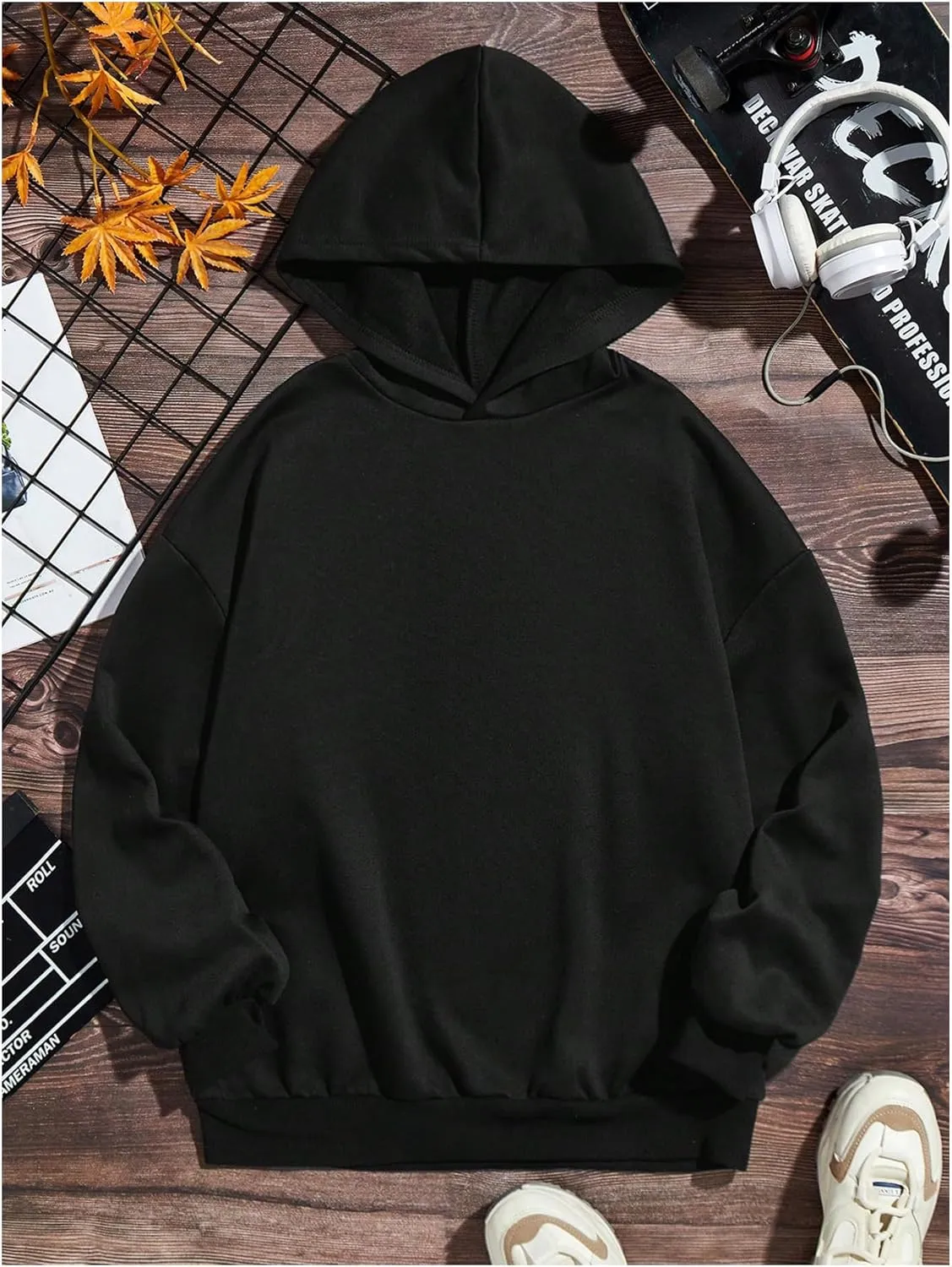 Floerns Boy's Floral Graphic Hoodie Fleece Long Sleeve Hooded Sweatshirts Fall Clothes